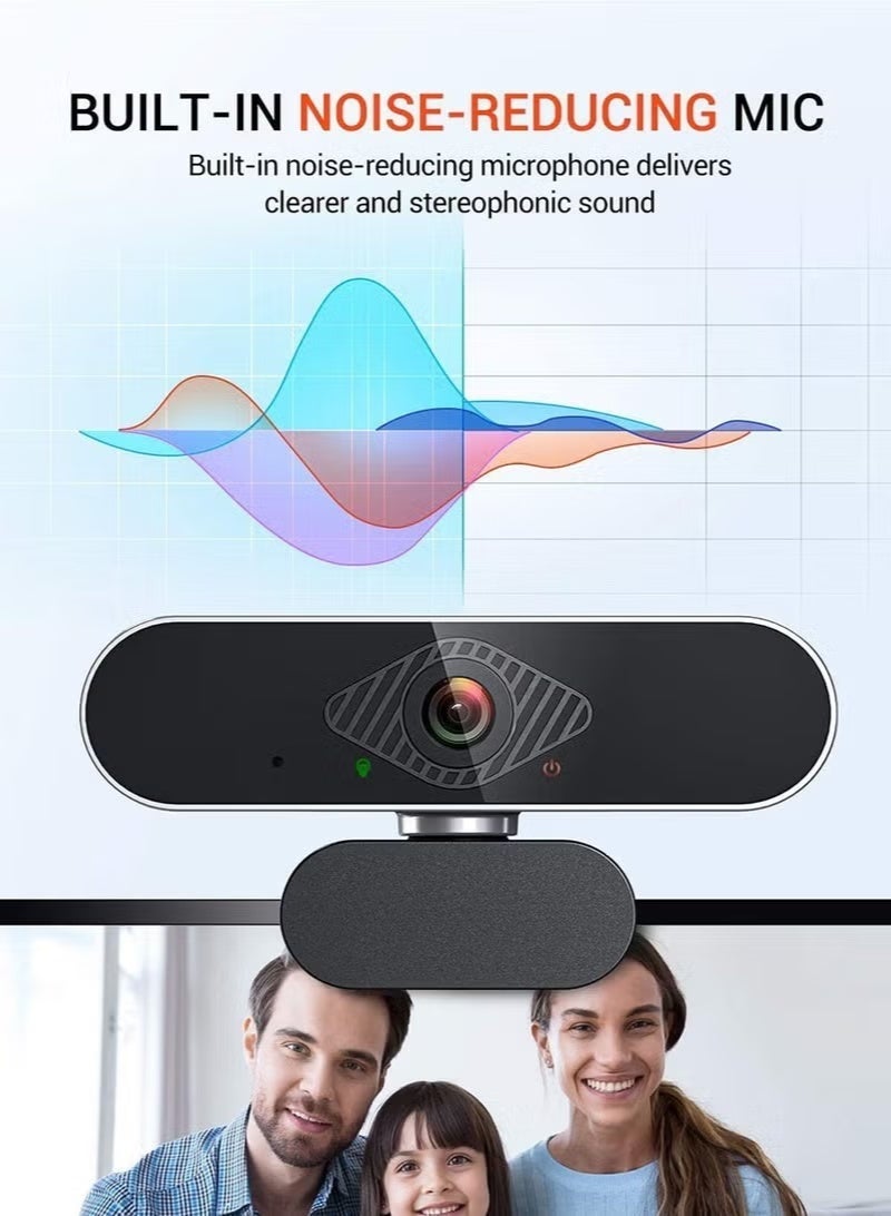 ZetRA USB Computer Webcam Built-in Microphone Web HD Digital Live Desktop Laptop Online Class Video Conferencing（4K） - Image 5